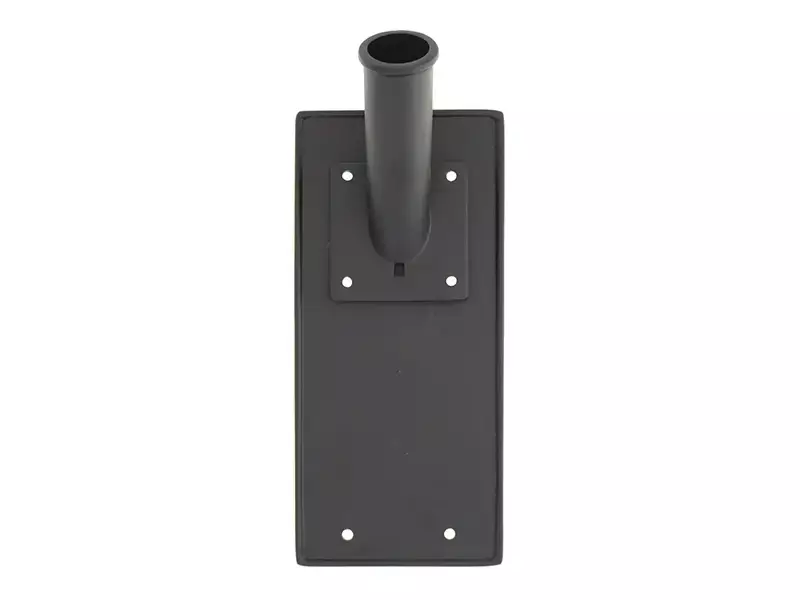 Vlaggenstokhouder met achterplaat Zwart aluminium 28.5 x 13 cm