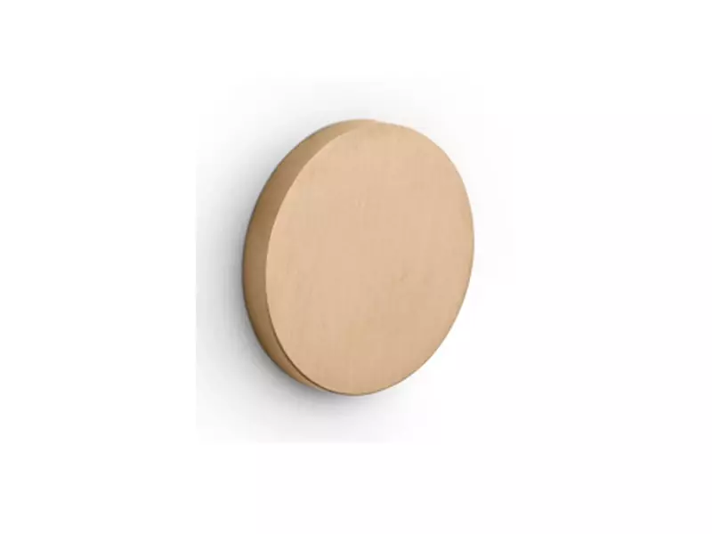 Blindrozet Licht brons PVD Intro rond 52mm, 6mm dik