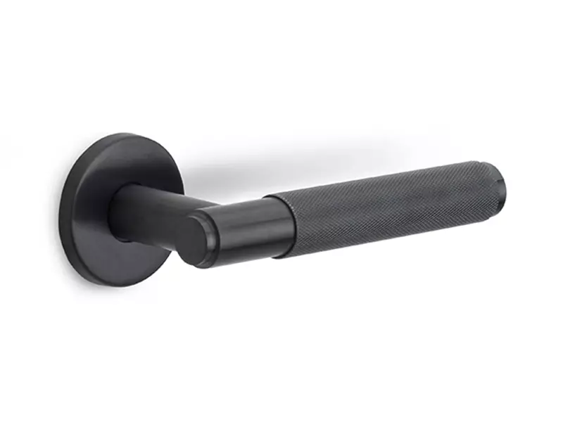 Deurkruk Gunmetal PVD Bolzano 22mm op ronde verende rozet