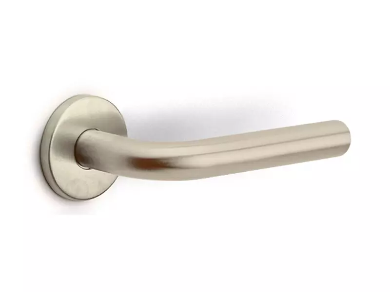 Deurklink Champagne PVD Verona 135mm op ronde verende rozet