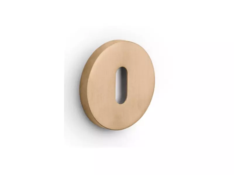 Sleutelrozet Licht brons PVD Intro rond 52mm, 6mm dik
