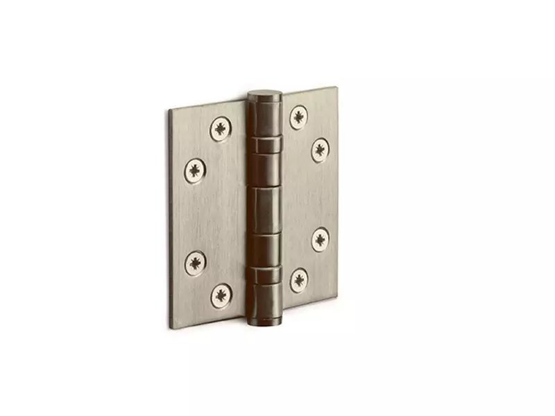 Kogellagerscharnier Champagne PVD Platkop 76x76mm met rechte hoeken