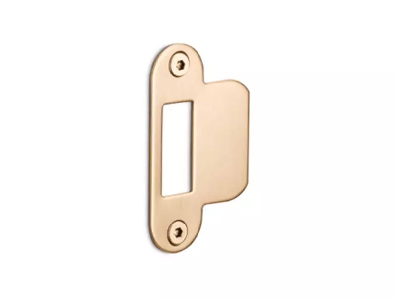 Sluitplaat Loopslot Licht brons PVD afgerond 23,3x71,5mm