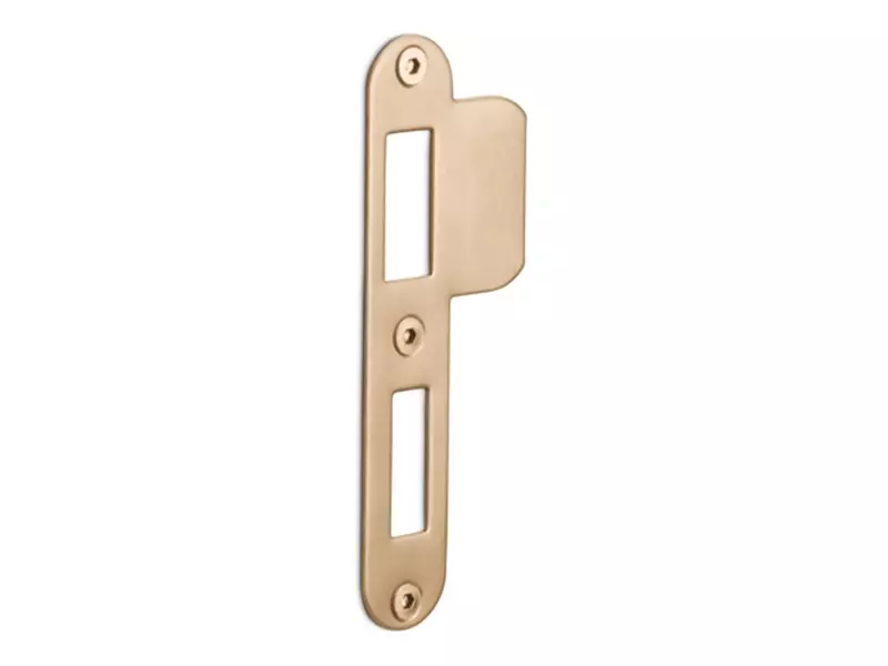 Sluitplaat Dag en nachtslot Licht brons PVD afgerond 23.3x127mm