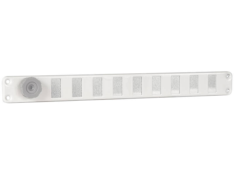 Ventilatierooster Wit horizontaal 300x30mm afsluitbaar