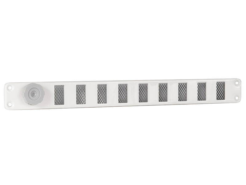 Ventilatierooster Wit horizontaal 300x30mm afsluitbaar