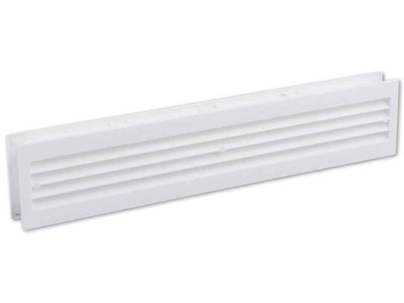 Deurventilatierooster Wit kunststof 455x90mm 2-delig