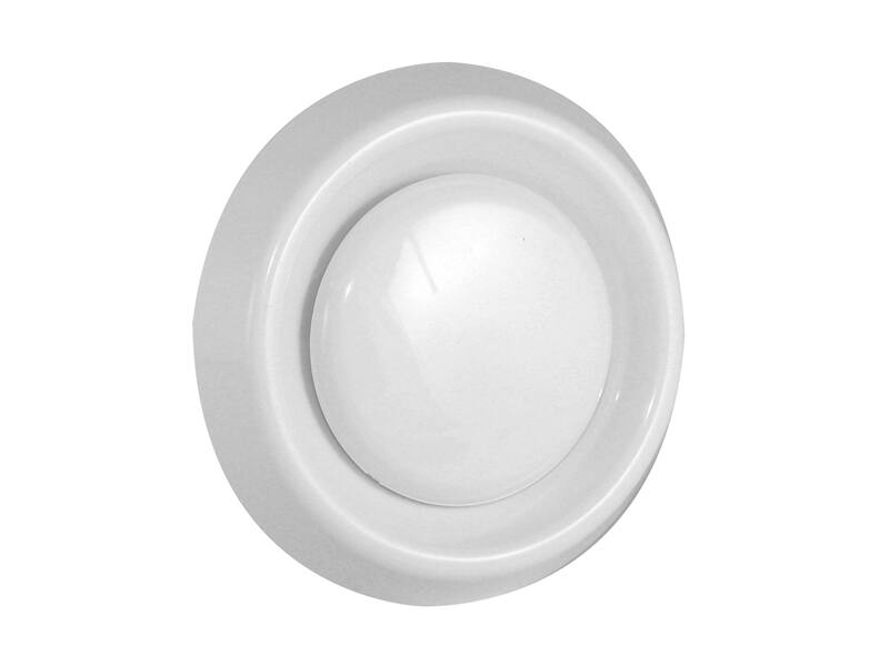 Ventliatierooster Wit rond 125mm met aansluitbus