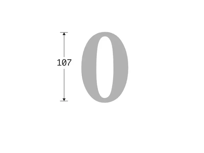 Huisnummer IJzer zwart gelakt Cijfer 0 Oxford 107mm