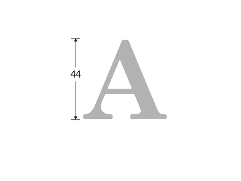 Huisletter IJzer zwart gelakt Letter A Oxford 44mm
