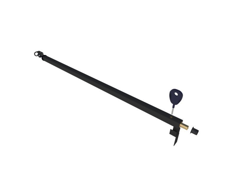 SecuBar Positioneer Houder Zwart tbv Basic Schuifpuibeveiliging