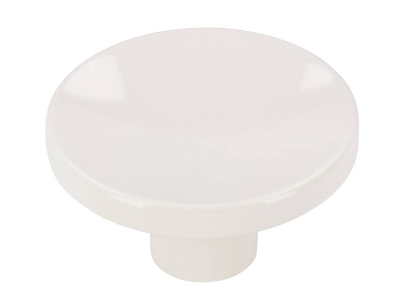 Meubelknop wit kunststof 40mm 40x40x22mm