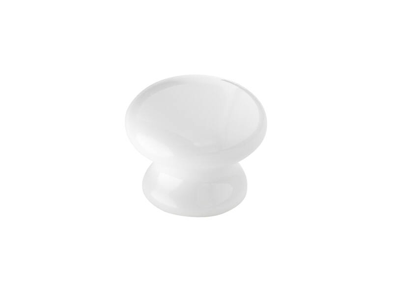 Meubelknop wit porcelein 38mm 39x39x32mm