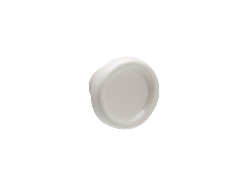 Meubelknop wit kunststof 28mm 28x28x20mm