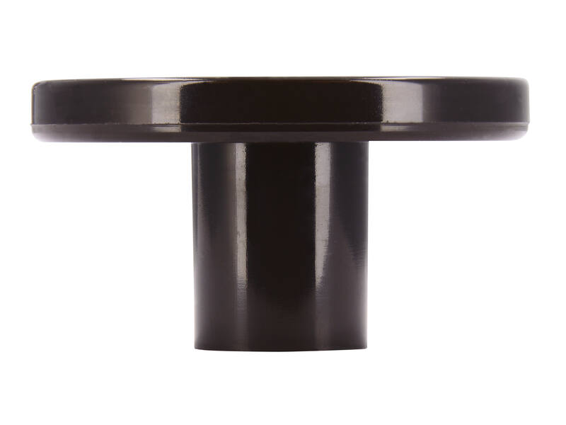 Meubelknop zwart/bruin kunststof 40mm 40x40x22mm