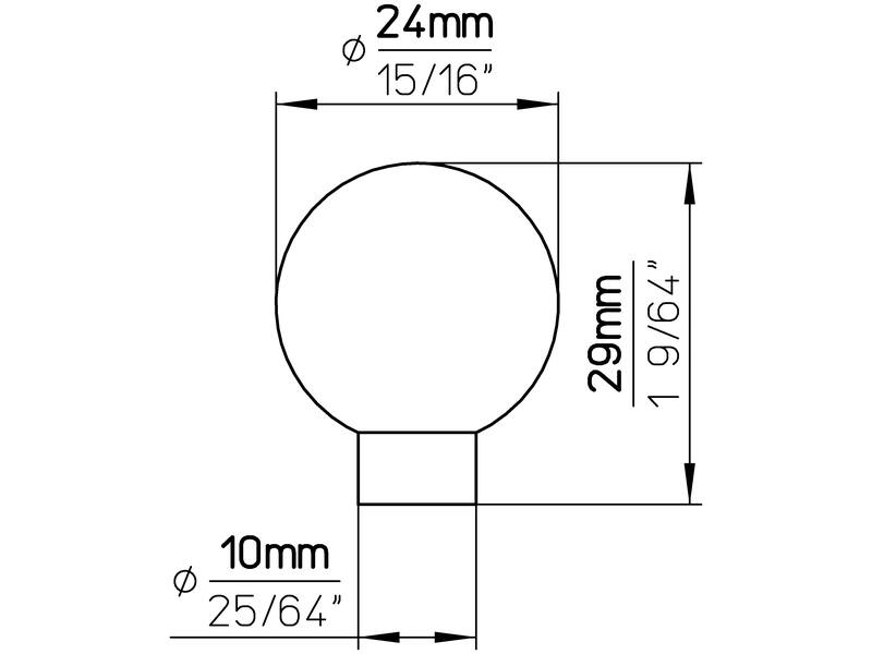 Meubelknop RVS 24mm 25x25x30mm