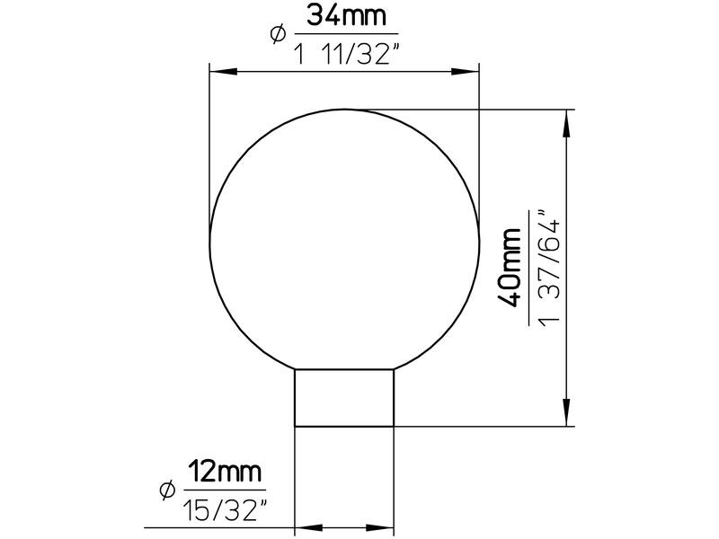 Meubelknop RVS 34mm 34x34x40mm