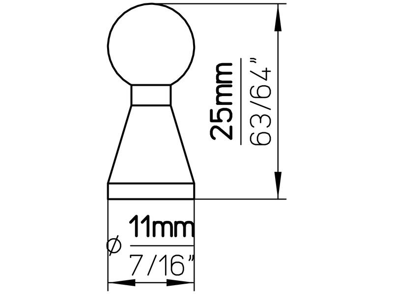 Meubelknop RVS 11mm 11x11x25mm