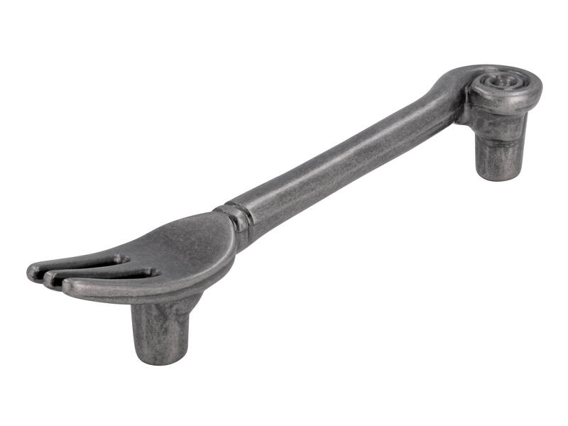 Meubelgreep tin look vork 96mm 128x19x26mm