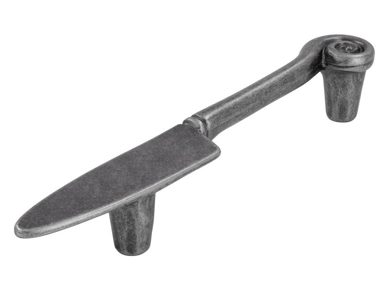 Meubelgreep tin look mes 96mm 139x19x23mm