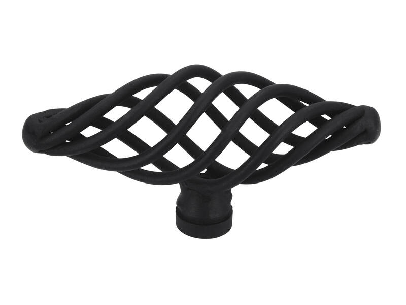 Meubelknop zwart Cage T-model 74mm 74x27x35mm