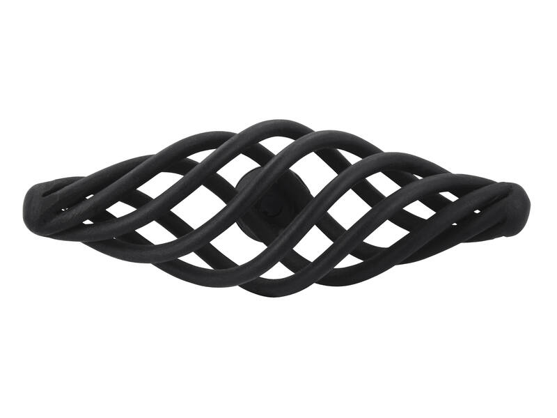Meubelknop zwart Cage T-model 74mm 74x27x35mm