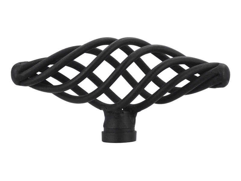 Meubelknop zwart Cage T-model 74mm 74x27x35mm