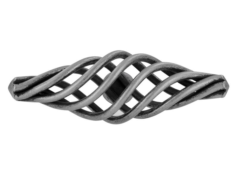 Meubelknop antiek ijzer look Cage T-model 74mm 74x27x35mm