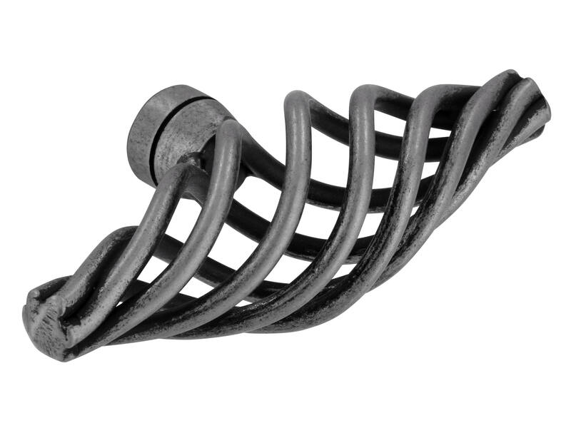 Meubelknop antiek ijzer look Cage T-model 74mm 74x27x35mm