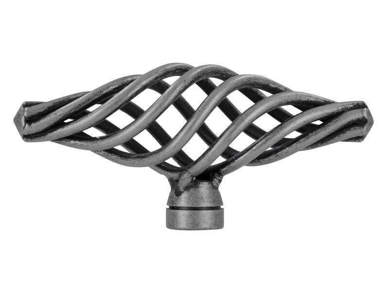 Meubelknop antiek ijzer look Cage T-model 74mm 74x27x35mm