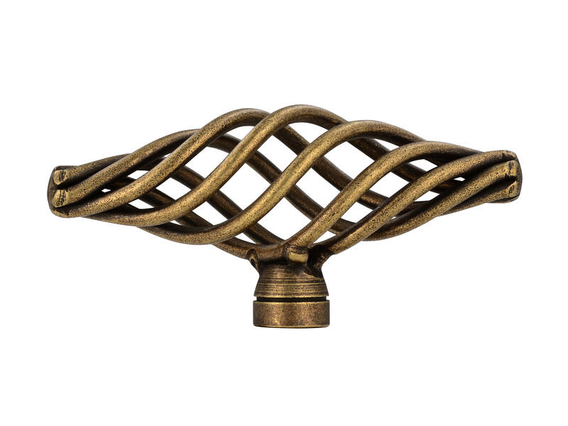 Meubelknop brons look Cage T-model 74mm 74x27x35mm