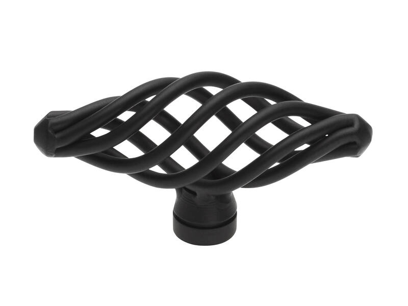 Meubelknop zwart Cage T-model 62mm 62x22x32mm