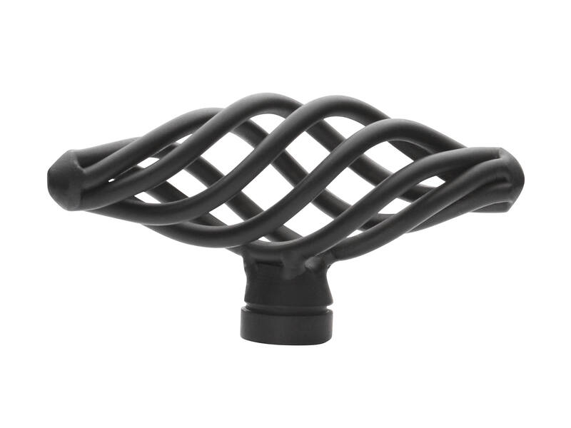 Meubelknop zwart Cage T-model 62mm 62x22x32mm