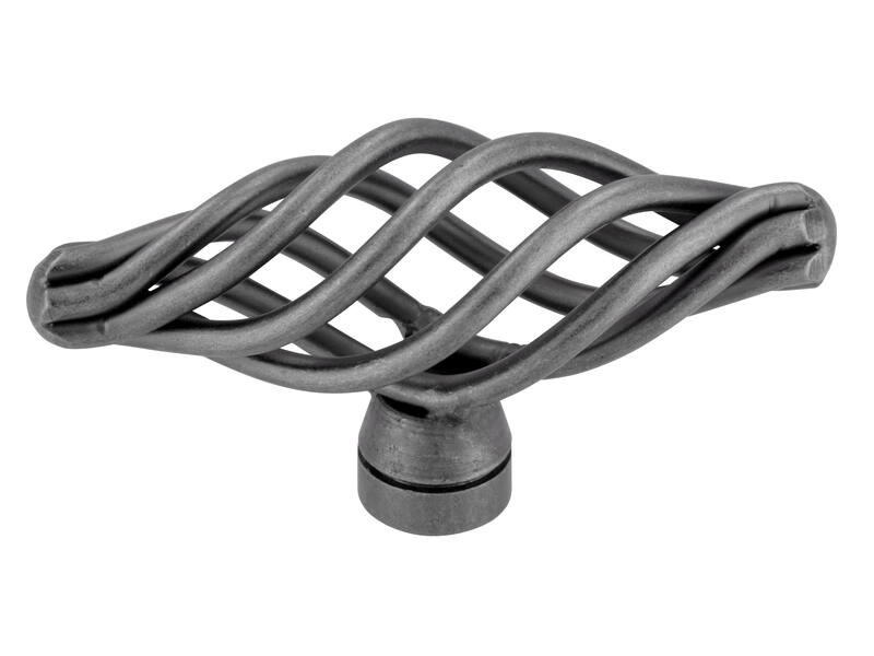 Meubelknop antiek ijzer look Cage T-model 62mmm 62x22x32mm