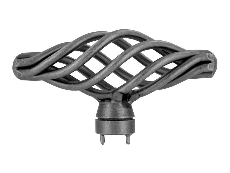 Meubelknop antiek ijzer look Cage T-model 62mmm 62x22x32mm