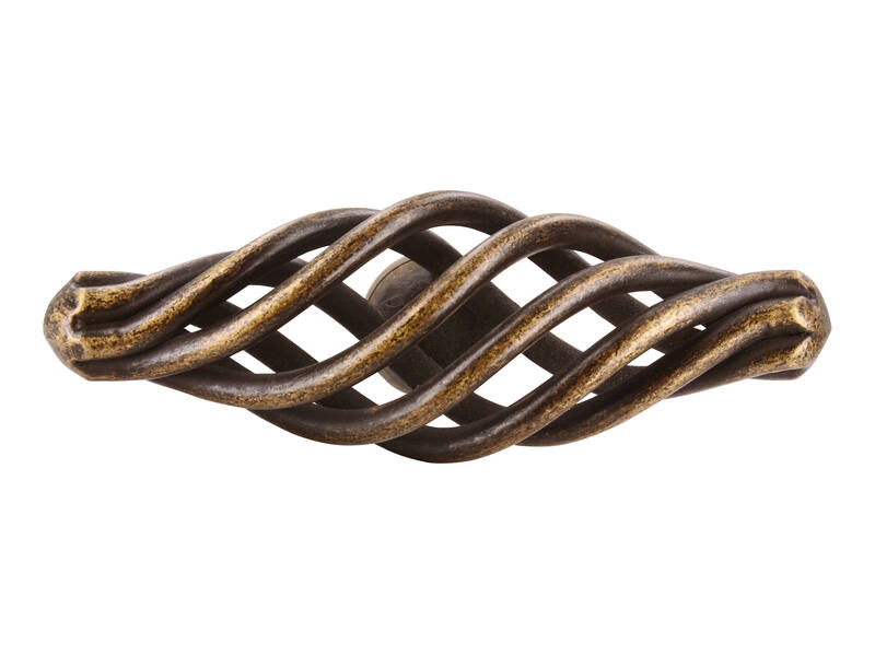 Meubelknop brons look Cage T-model 62mm 62x22x32mm