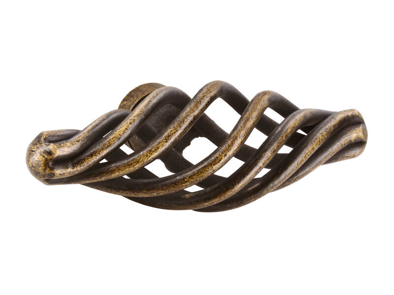 Meubelknop brons look Cage T-model 62mm 62x22x32mm