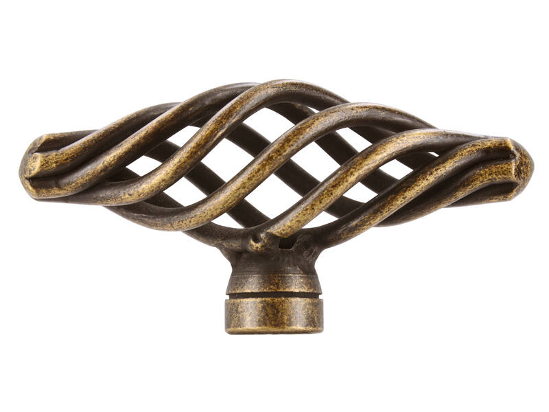 Meubelknop brons look Cage T-model 62mm 62x22x32mm