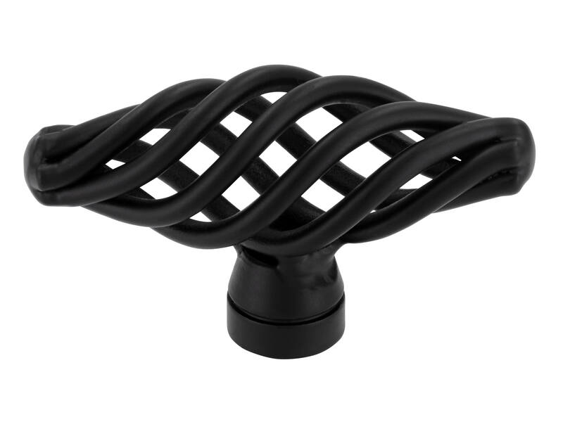 Meubelknop zwart Cage T-model 51mm 51x20x29mm