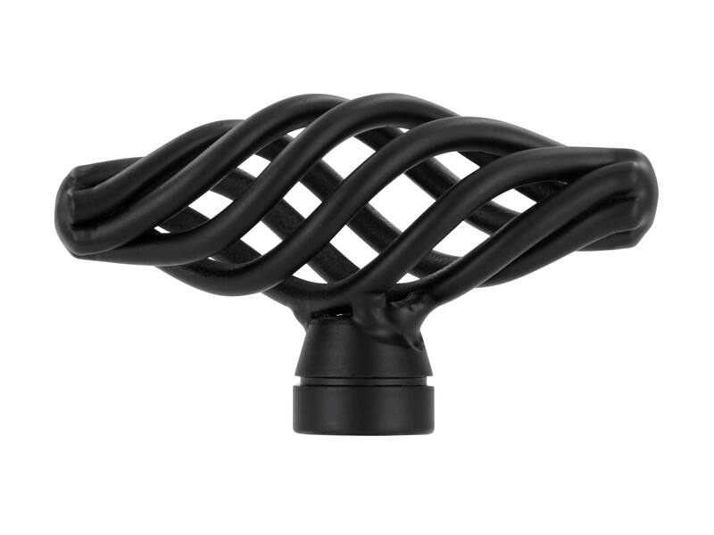 Meubelknop zwart Cage T-model 51mm 51x20x29mm