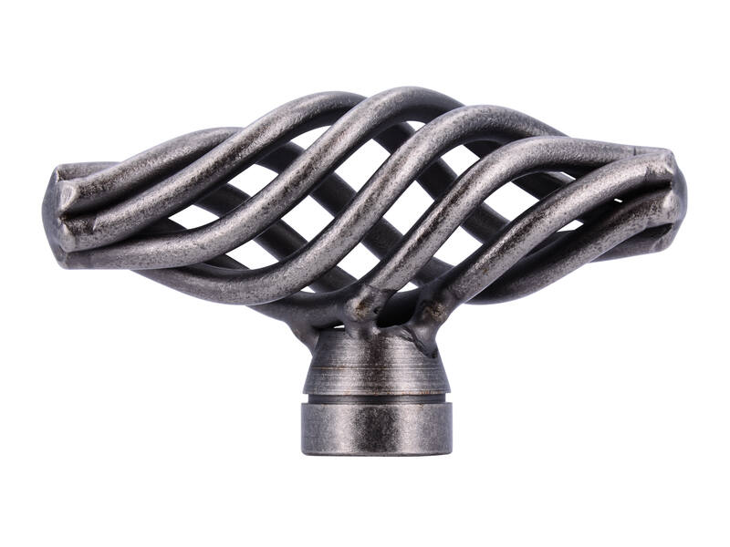 Meubelknop antiek ijzer look Cage T-model 51mm 51x20x29mm