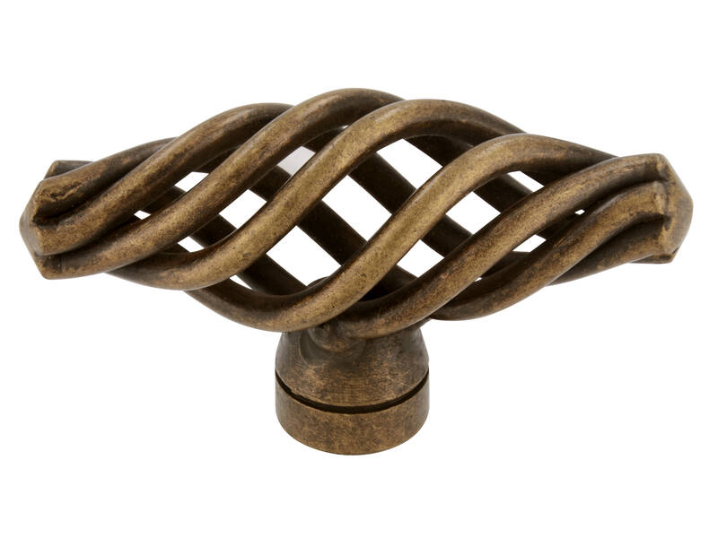 Meubelknop brons look Cage T-model 51mm 51x20x29mm