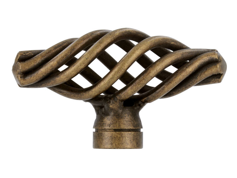 Meubelknop brons look Cage T-model 51mm 51x20x29mm
