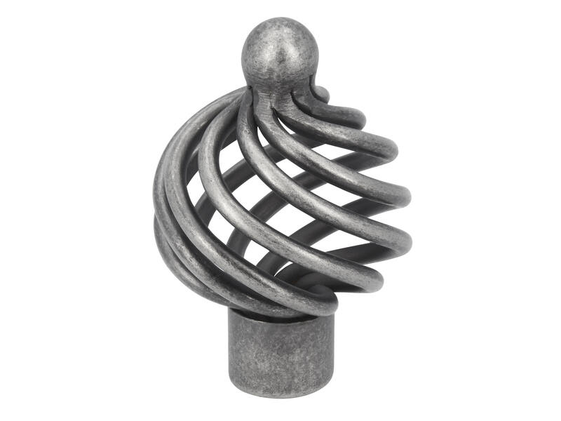 Meubelknop antiek ijzer look Cage T-model 34mm 34x34x53mm