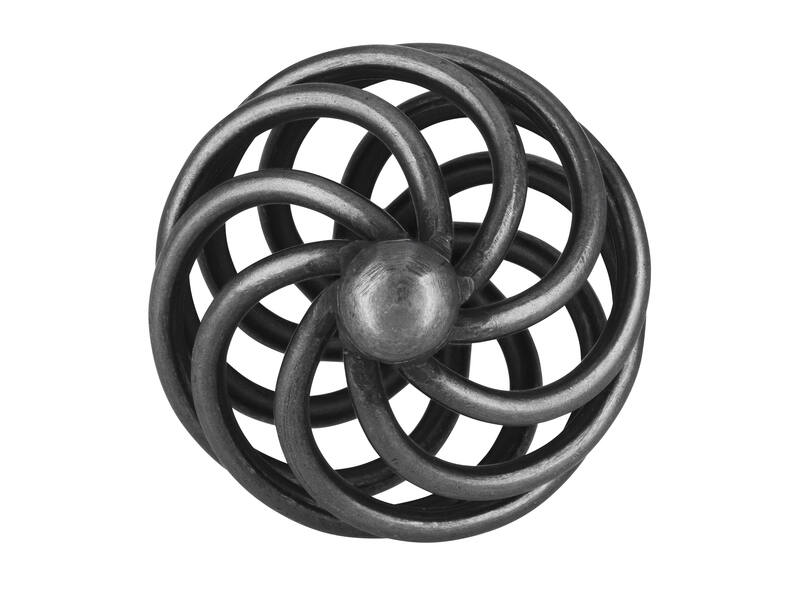 Meubelknop antiek ijzer look Cage T-model 40mm 40x40x57mm