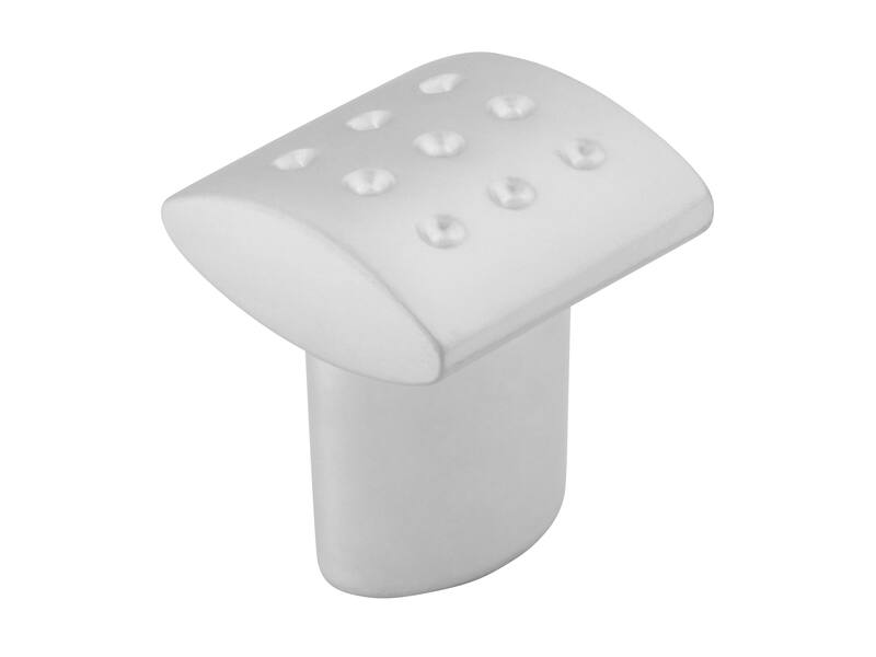 Meubelknop mat chroom 20mm 20x20x24mm