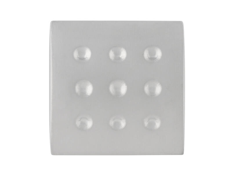 Meubelknop mat chroom 20mm 20x20x24mm