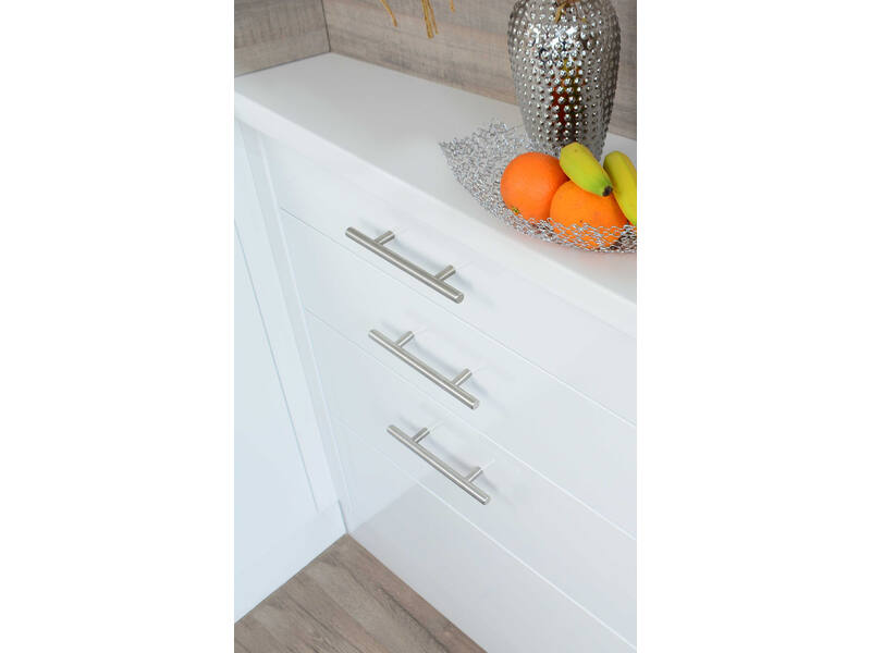 Meubelgreep RVS T-model 96mm 176x12x32mm