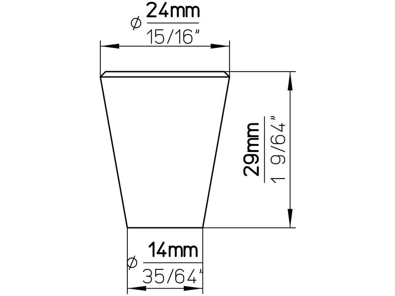 Meubelknop RVS 24mm 24x24x29mm