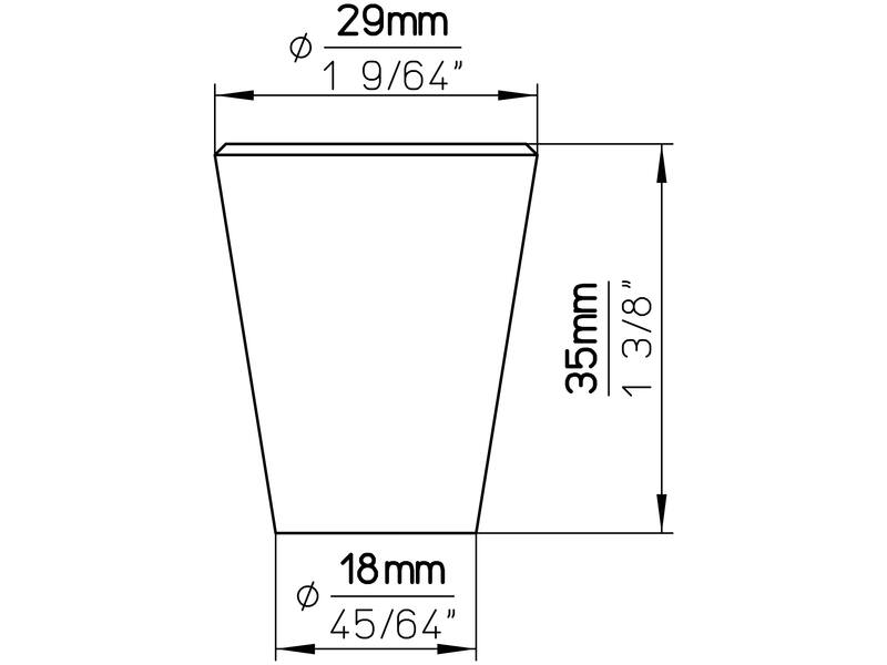 Meubelknop RVS 29mm 29x29x35mm